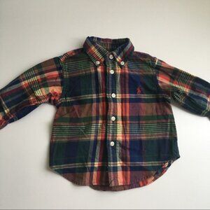 Ralph Lauren Plaid Flannel 9 Months